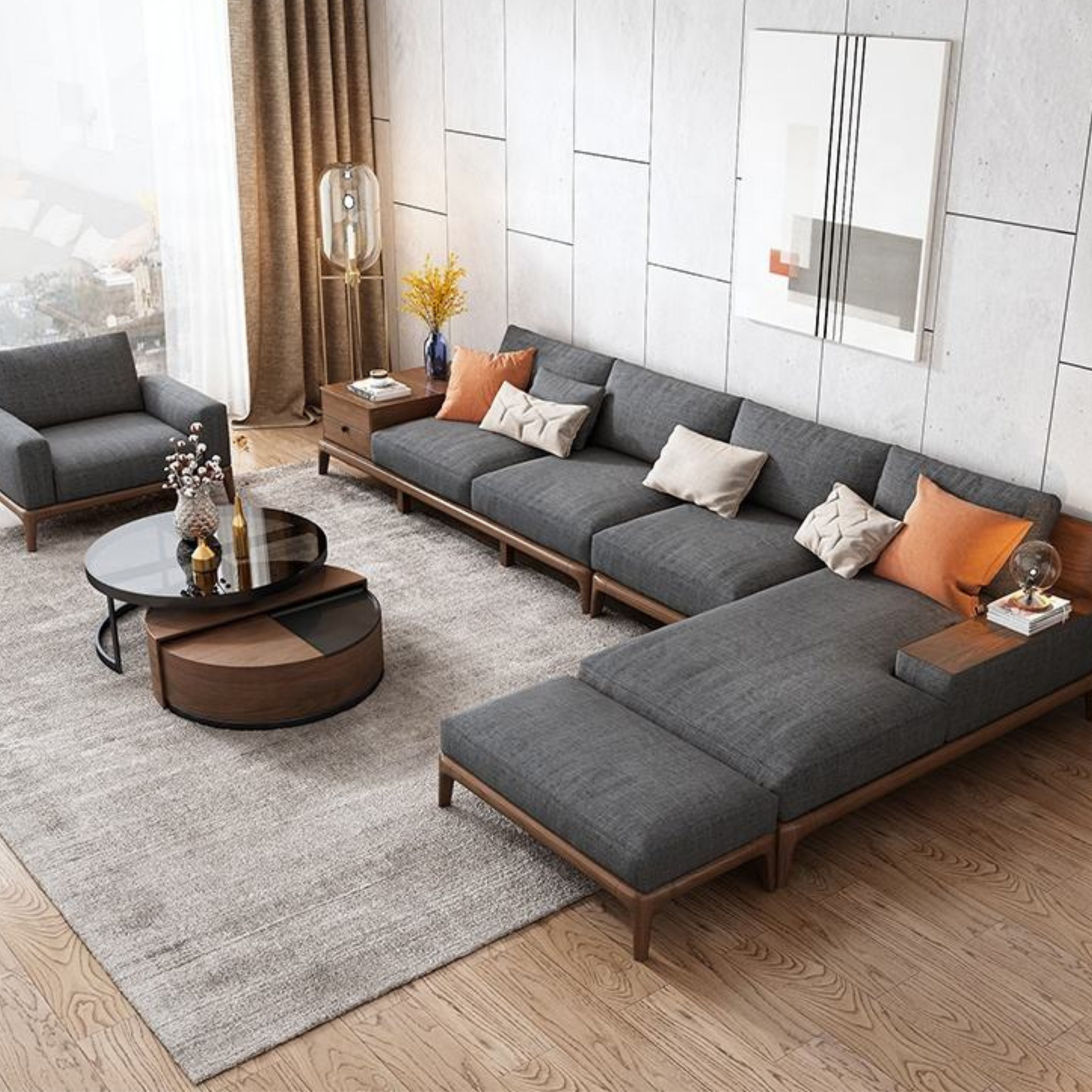 Modern Shaped Corner Sofa