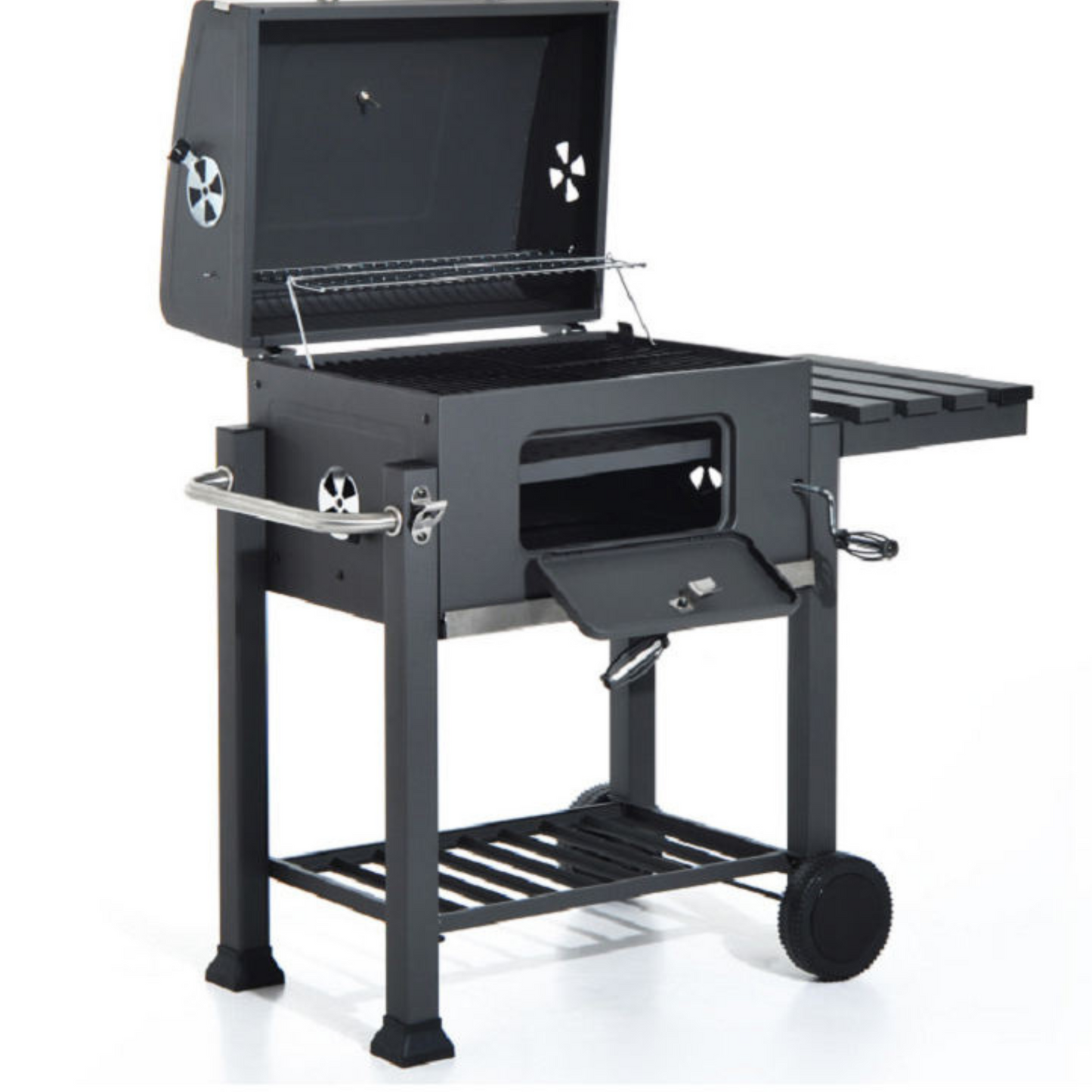 Trolley Barrel Smoker Charcoal BBQ Grill